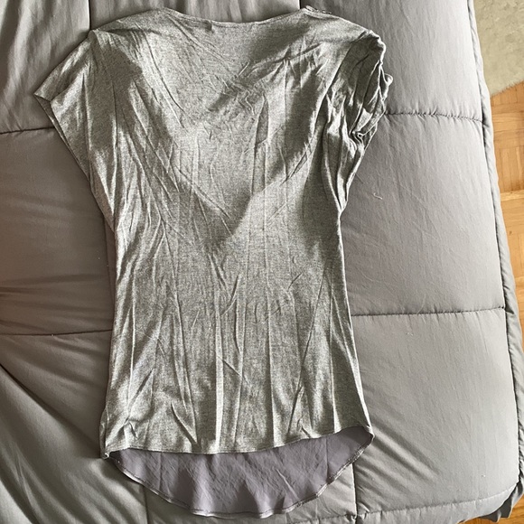 Armani Exchange:  XS grey flowy scoop neck top - Picture 2 of 4